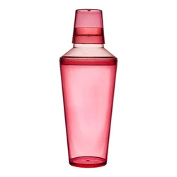 Shaker Sky Intesi czerwony szejker do drinków 3‑częściowy z sitkiem 26 cm