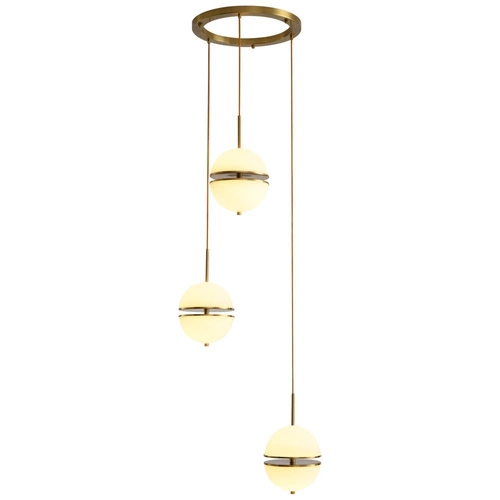 Lampa wisząca kula LED SFERA-3 złota 50 cm do salonu i nad wyspę Step into Design