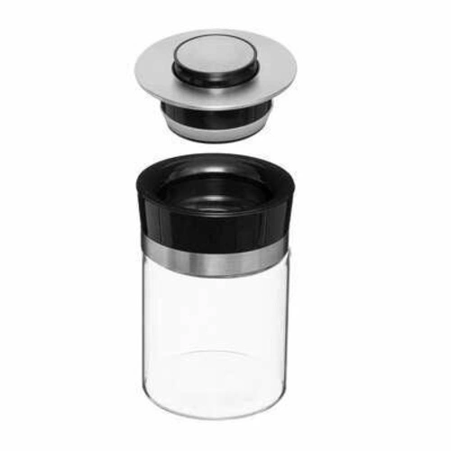 Pojemnik szkło/ stal nierdzewna  z pokrywką push 1L