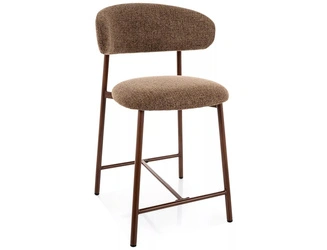 Hoker Pasco tapicerowany cappuccino z oparciem do kuchni 61 cm