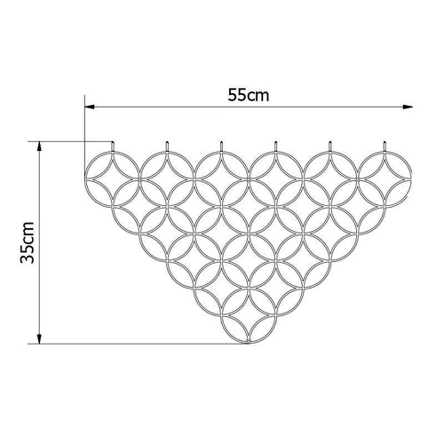 Złoty nowoczesny wieszak ścienny Holo M POLYHEDRA do przedpokoju ze stali 55 cm