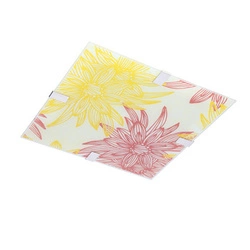 Plafon sufitowy LED Georgia 40x40 szklany kwadratowy czerwono-żółty do salonu i kuchni