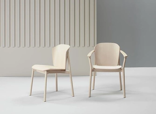 Krzesło drewniane Finn SCAB Design białe nowoczesne do jadalni sztaplowane retro