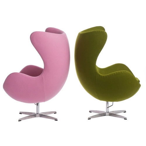 Fotel uszak Jajo Egg D2.DESIGN zielony kaszmir obrotowy bujany nowoczesny do salonu