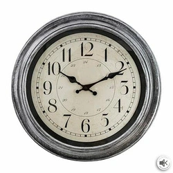 Zegar ścienny Moldi Atmosphera szary 40 cm cichy rustykalny do salonu