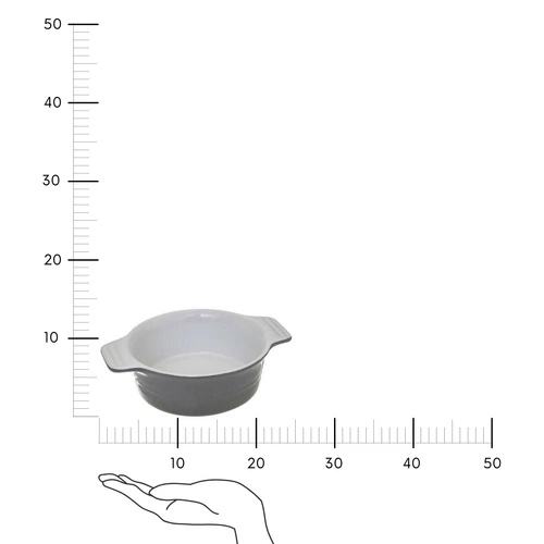 Naczynie gliniane okrągłe szare