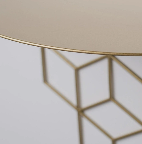 Półka ścienna metalowa złota Stiga PS Gold POLYHEDRA do salonu i kuchni styl glamour 28 cm