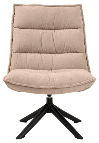 Fotel obrotowy Blizzard Actona do salonu beżowy aksamitny nowoczesny wygodny wypoczynkowy