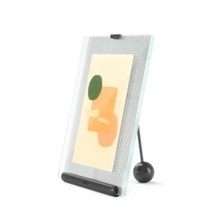 Ramka na zdjęcia 10x15 Umbra Flute czarna stojąca szklana nowoczesna dekoracyjna