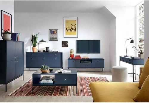 Zestaw mebli do sypialni Evora granatowa