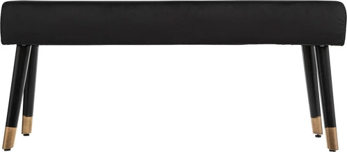 Ławka tapicerowana Salome VIC czarna welurowa glamour do przedpokoju i sypialni Atmosphera