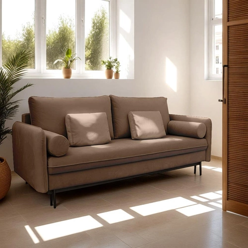 Sofa Diana z funkcją spania brązowy Louis 669