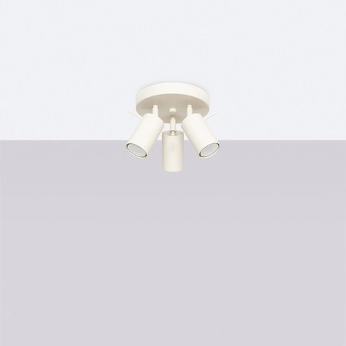 Plafon sufitowy RING 3P beżowy nowoczesny metalowy do salonu i sypialni regulowany