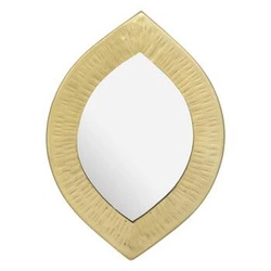 Lustro owalne Hammer Atmosphera do przedpokoju w złotej ramie glamour na ścianę 20x14 cm