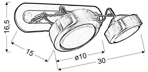Lampa sufitowa Earth listwa 2x9W GX53 energo satyna/wenge