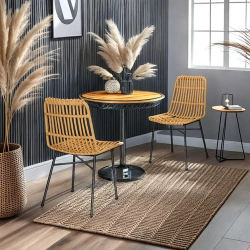 Zestaw 2 krzeseł ogrodowych Surabaya technorattan boho do jadalni i na taras Intesi