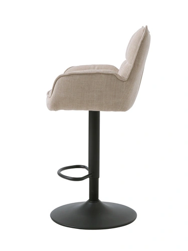 Hoker Merys beżowy nowoczesny obrotowy z oparciem i podłokietnikami do kuchni