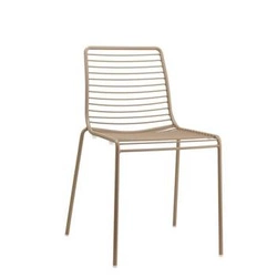 Krzesło ogrodowe metalowe Summer szare nowoczesne sztaplowane do ogrodu i tarasu SCAB Design