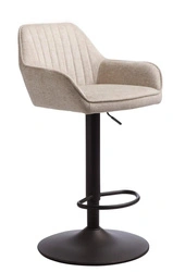Hoker Nolan tapicerowany do kuchni regulowany piaskowy czarny