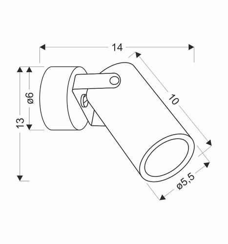Kinkiet ścienny Gary czarny nowoczesny metalowy z ruchomym kloszem do salonu i sypialni