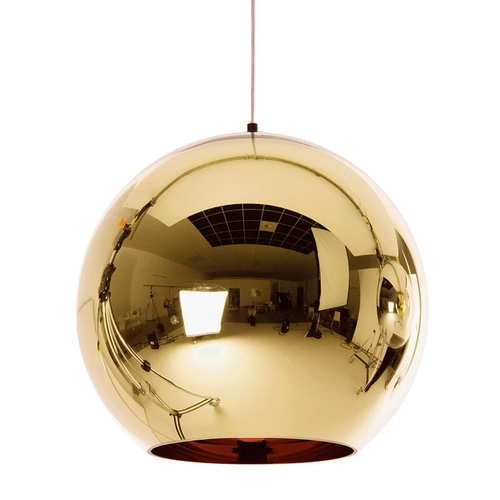 Lampa wisząca kula MIRROR GLOW chrom 30 cm nowoczesna do salonu i nad wyspę