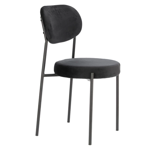 Krzesło Camile Velvet czarne OUTLET