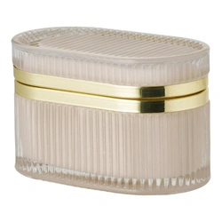 House Nordic szklane pudełko ozdobne Love beżowo‑złote dekoracyjne