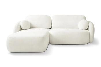 Narożnik Salby z funkcją spania lewy biały Sicuro 60