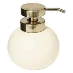 Dozownik do mydła Duo beżowy glamour okrągły do łazienki polyresin 5five simply smart