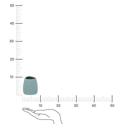 Kubek na szczoteczki do zębów ceramiczny błękitny Colors nowoczesny do łazienki 5five