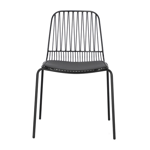 Krzesło Willy Black z poduszką PU OUTLET