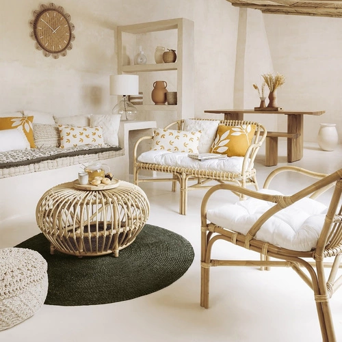 Ławka Neta rattan naturalny