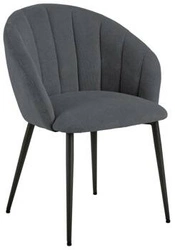Krzesło do jadalni Daniella Actona tapicerowane antracytowe z podłokietnikami nowoczesne