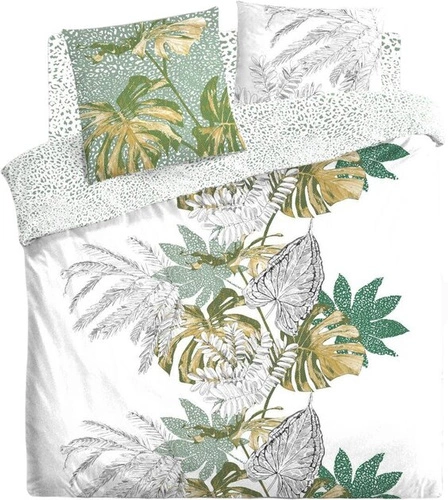 Komplet pościeli bawełnianej Monstera 240x220 Atmosphera dwustronny do sypialni Oeko-Tex