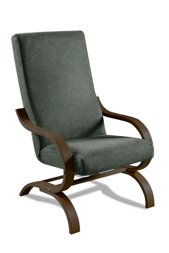 Fotel wypoczynkowy na płozach Corsica szary ciemny aksamitny do salonu styl skandynawski