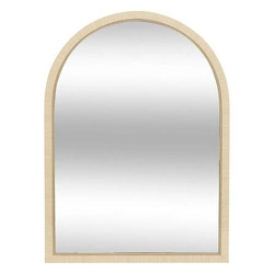 Lustro półokrągłe Thea 55x75 cm beżowe dekoracyjne do salonu i przedpokoju Atmosphera