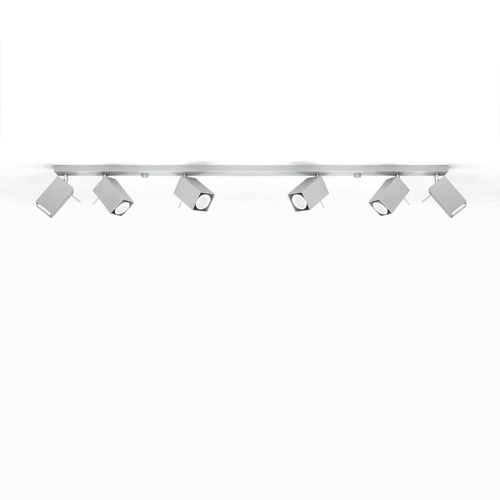 Plafon sufitowy MERIDA 6L szary nowoczesny metalowy do salonu kuchni i jadalni SOLLUX