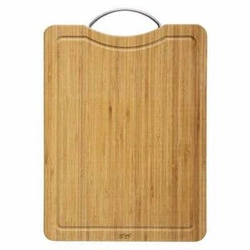 5five simply smart bambusowa deska do krojenia 42x30 cm z metalowym uchwytem boho