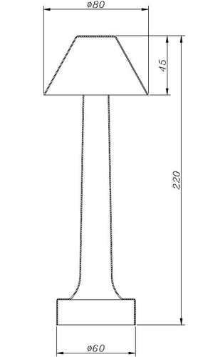 Lampa stołowa TAVOLO B LED dotykowa srebrna 22 cm