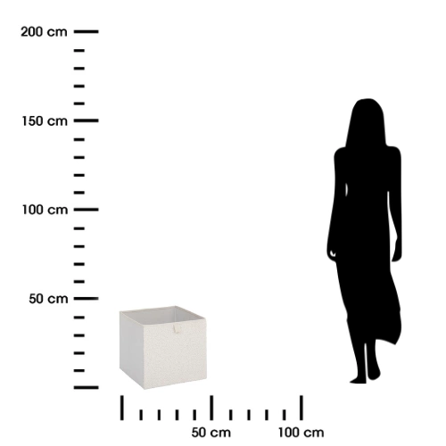 Pojemnik do przechowywania Boucle 31 x 31 cm biały