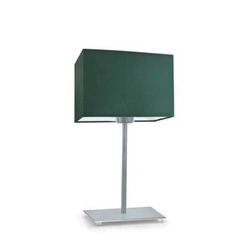 Lampka AMALFI abażur zieleń butelkowa stelaż srebrny