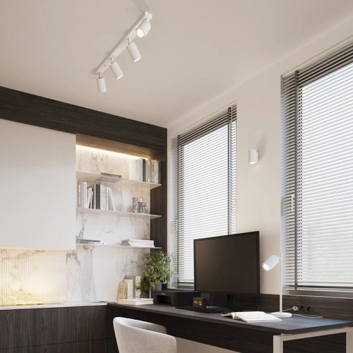 Plafon sufitowy nowoczesny biały Karbon 4L ruchomy do salonu i sypialni SOLLUX