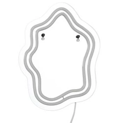 Lustro LED Intesi nieregularne z neonowym oświetleniem do łazienki i toaletki 22,5 cm