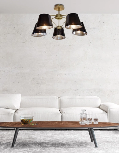 Lampa wisząca Cortez 5x40W E14 patyna