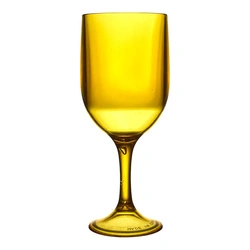 Kieliszek do wina żółty 340 ml Intesi Sky z tworzywa sztucznego, nowoczesny, do mycia w zmywarce