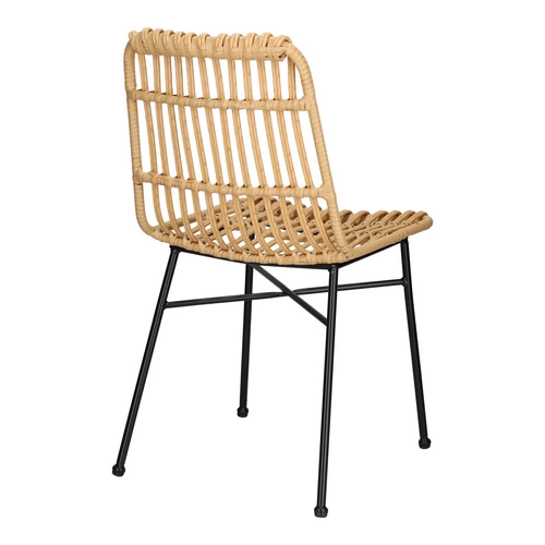 Zestaw 4 krzeseł ogrodowych Surabaya technorattan boho do jadalni i na taras naturalne Intesi