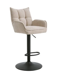 Hoker Merys beżowy nowoczesny obrotowy z oparciem i podłokietnikami do kuchni