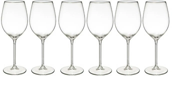 Zestaw 6 kieliszków do wina Lina 410ml szklane