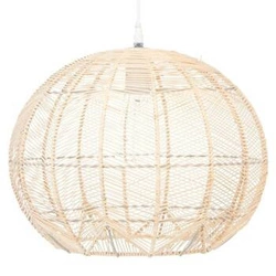 Lampa wisząca rattanowa boho Kita do salonu i jadalni naturalna Atmosphera 38 cm