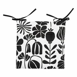 Poduszka na krzesło Twisted Lime biała/czarna